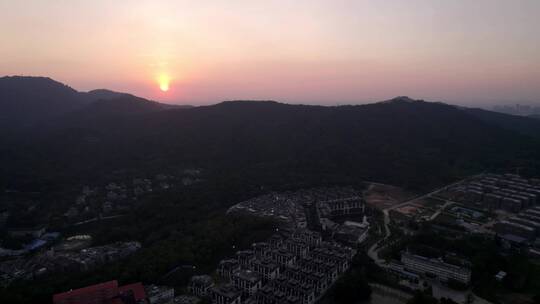 广州白云山森林公园日出日落黄昏夕阳