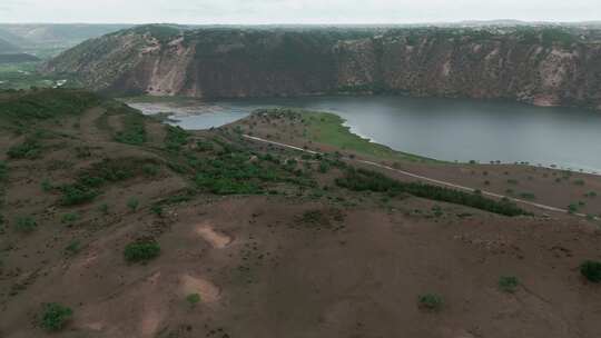 4K湖泊沙地航拍素材 旅行 宣传片