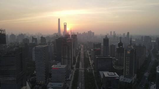 上海世纪大道世纪广场陆家嘴广场全景4K航拍视频素材模板下载