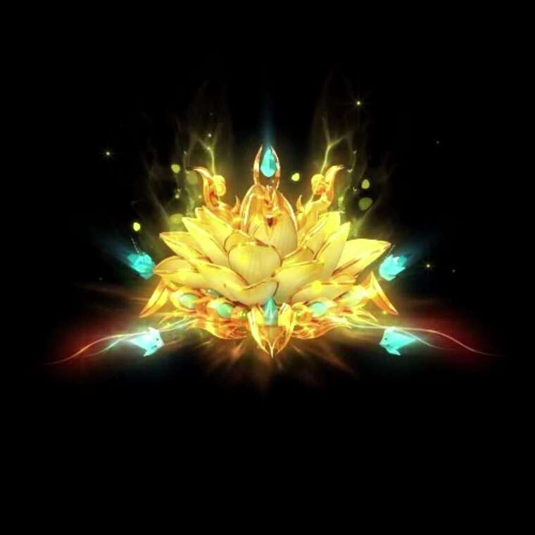 金色发光莲花特效素材