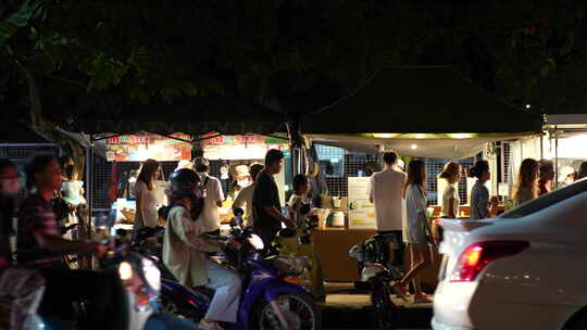 泰国曼谷越南河内城市夜幕晚霞落日车辆车流