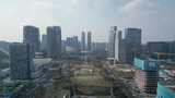 成都天府新城交子公园成都双子塔高清在线视频素材下载