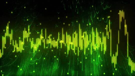 绿色虚拟音乐波形