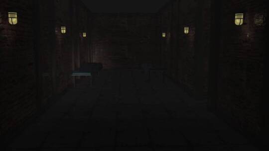 夜晚恐怖的走廊视频展示AE模板
