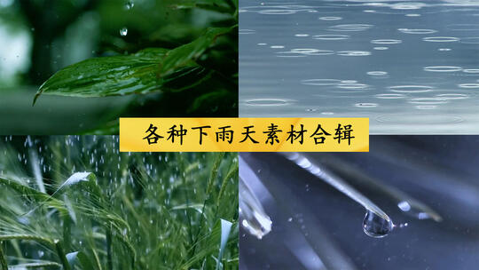 各种下雨天素材合辑视频素材模板下载