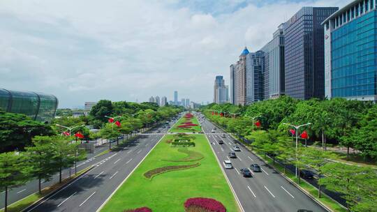 深圳绿化车水马龙汽车