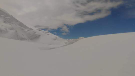 新疆冰川之父慕士塔格峰雪山雪景风光