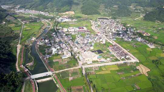 美丽乡村风景航拍