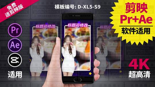 宣传展示视频模板Pr+Ae+抖音剪映 D-XL5-S9