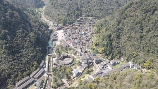 航拍湖南湘西矮寨奇观5A景区