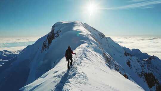 雪山 航拍雪山