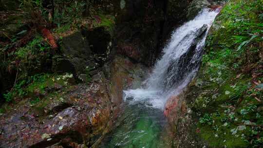 升格原创大自然瀑布户外露营生态水资源森林
