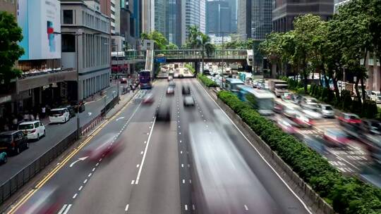 交通繁忙的香港公路