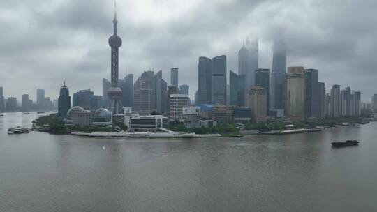 上海解封第一天陆家嘴航拍