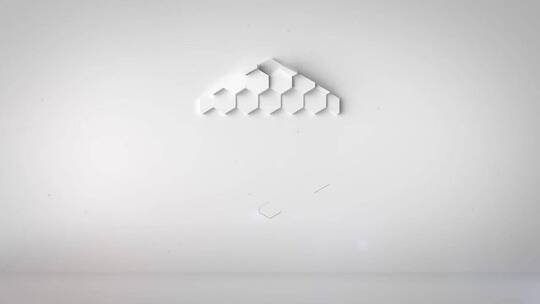 墙壁粒子掉落展示logo企业公司品牌标志展示AE模板