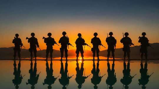 八一建军节军人解放军边防哨所武警战士