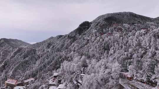 庐山雪景雾凇航拍