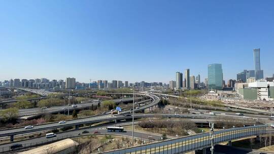 立交桥 北京四环 京通快速 车流 CBD 城市