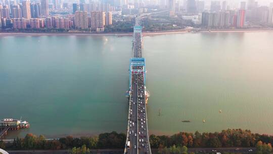 杭州复兴大桥航拍风光