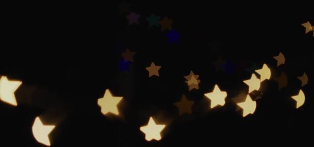 闪烁的星星在闪烁的模糊散景