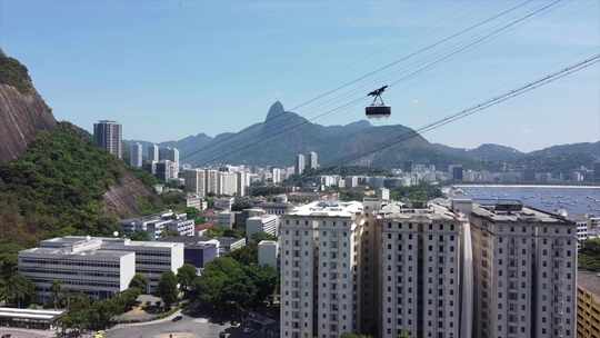 电缆在城市空中上下