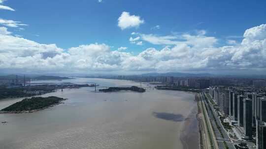 广东汕头海湾大桥航拍