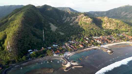 印度尼西亚巴厘岛东海岸坎迪达萨海滨小镇的