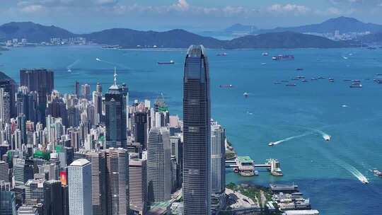 香港维多利亚港航拍