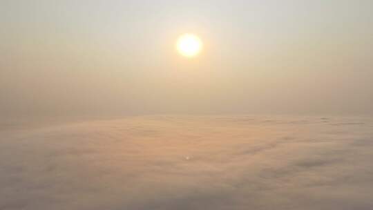 天空平流雾朝阳视频素材模板下载