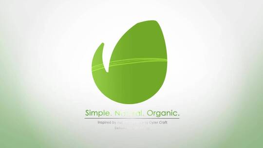 简短自然生态植物Logo展示片场AE模板