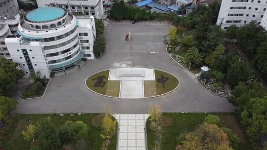 航拍武汉城市现代建筑