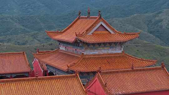 航拍洛阳偃师牛心山洪江寺