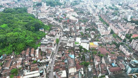 广东中山老城区孙文西路文化旅游步行街航拍