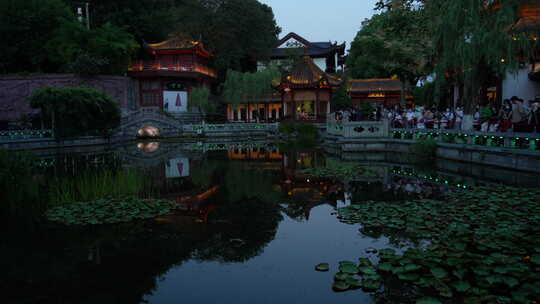 武汉武昌区黄鹤楼公园夜景