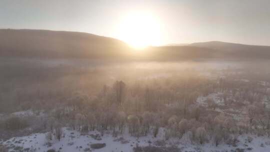 林海雪原雾凇暖阳