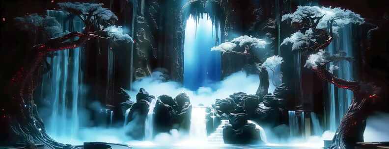 古风奇幻山水场景