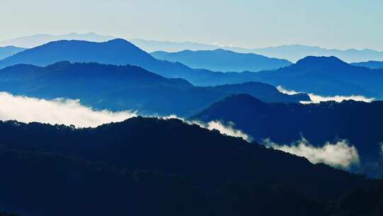 航拍山林云雾 国画山水