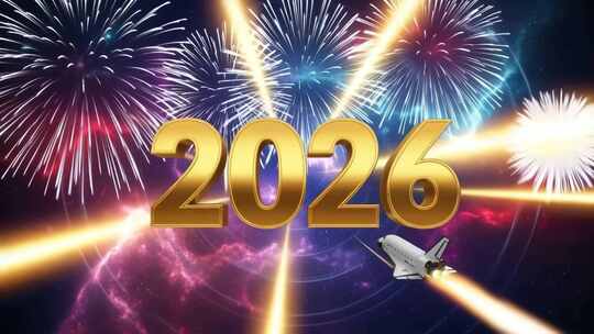 2026新年元旦跨年烟花庆祝