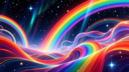动态缤纷彩虹4K