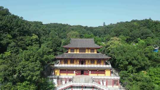 湖北鄂州市西山风景区古灵泉寺航拍