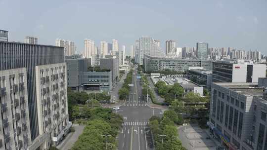 「有版权」航拍昆山花桥城市建筑4K-1