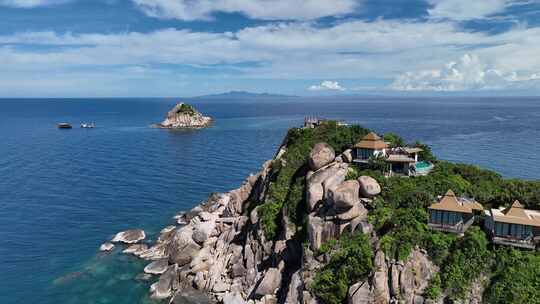 泰国涛岛Koh Tao海岛自然风光航拍视频素材模板下载