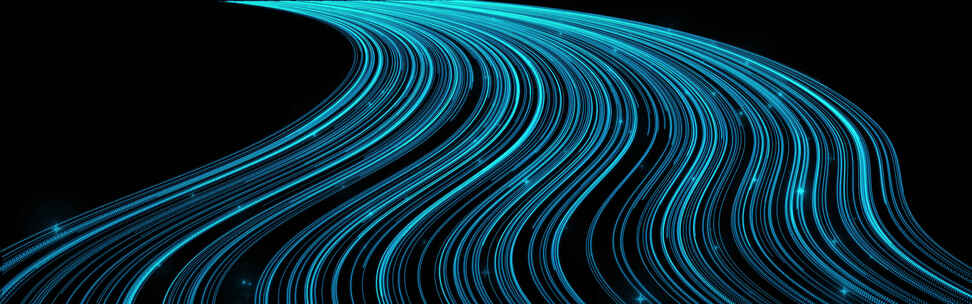 带通道 蓝色粒子光线 科技蓝色粒子河流