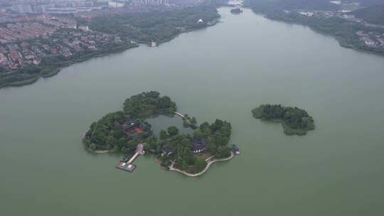 江苏无锡无锡蠡湖国家湿地公园西施庄航拍