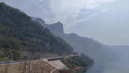 航拍宜昌长江三峡·秭归莲沱下畔溪2