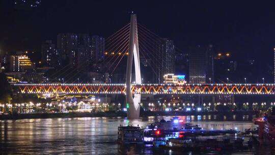 重庆东水门大桥夜景