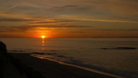 4K海边日落海滩夕阳视频素材模板下载