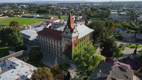 空中拍摄布罗迪教育学院乌克兰