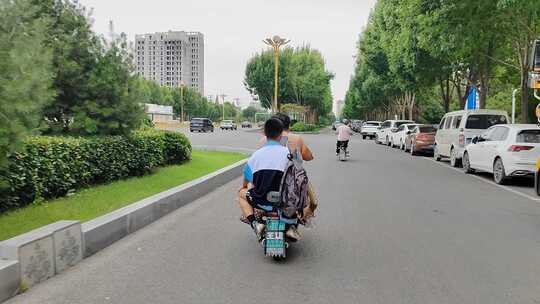 城市风光拍摄人流群体交通高清视频