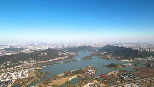 杭州湘湖风景航拍